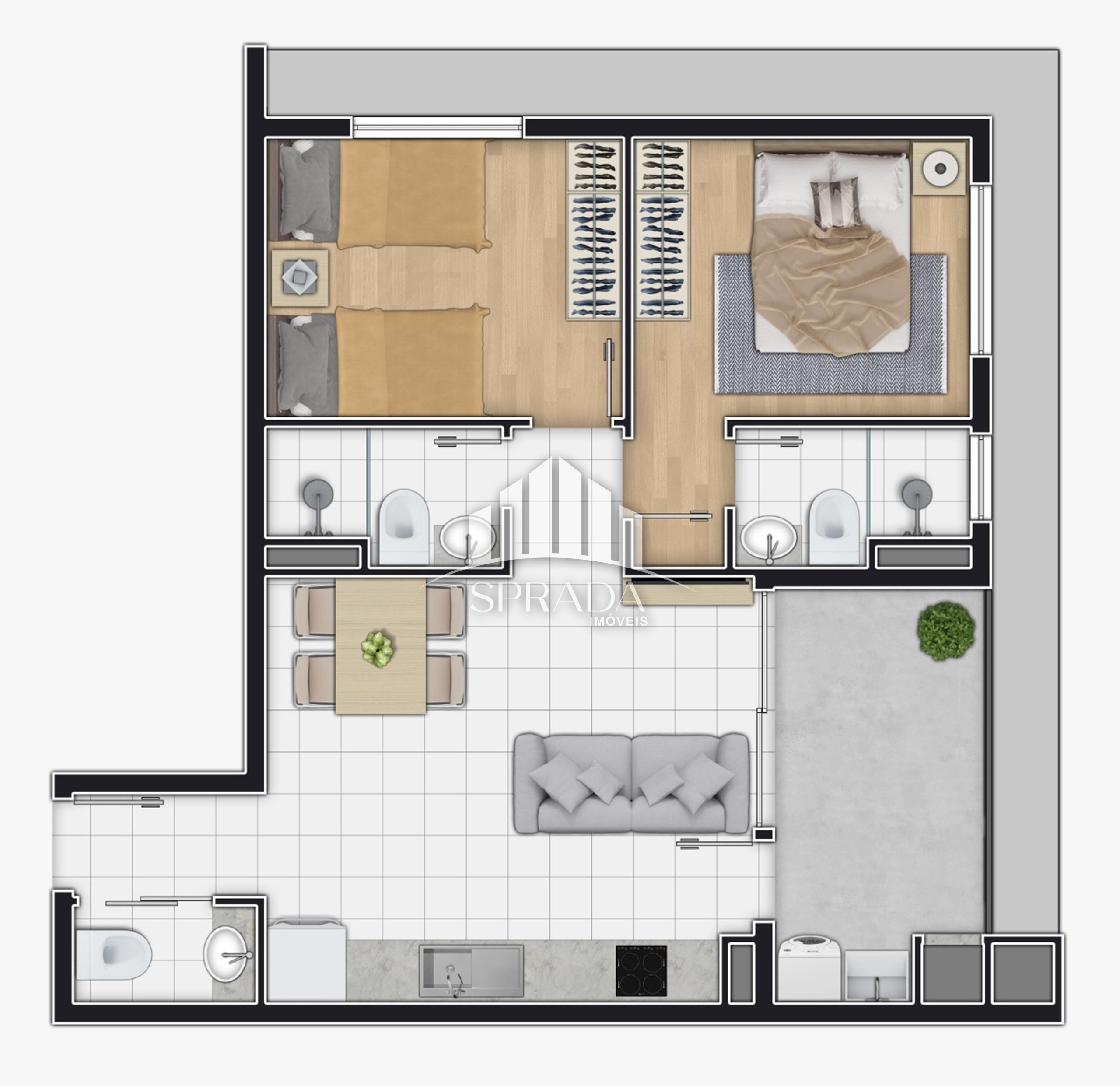 Apartamento à venda com 2 quartos, 56m² - Foto 19