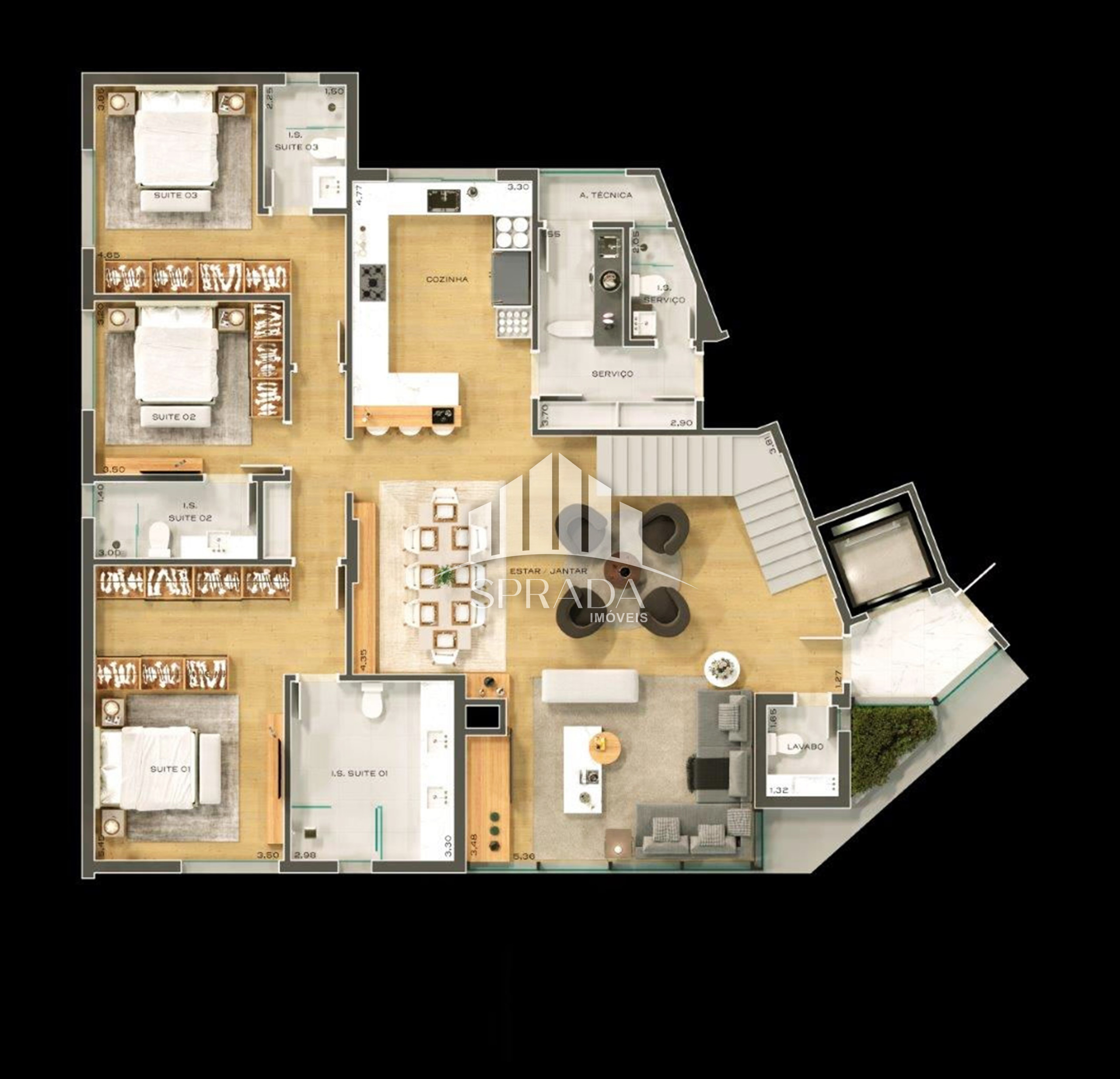 Apartamento à venda com 3 quartos, 177m² - Foto 13