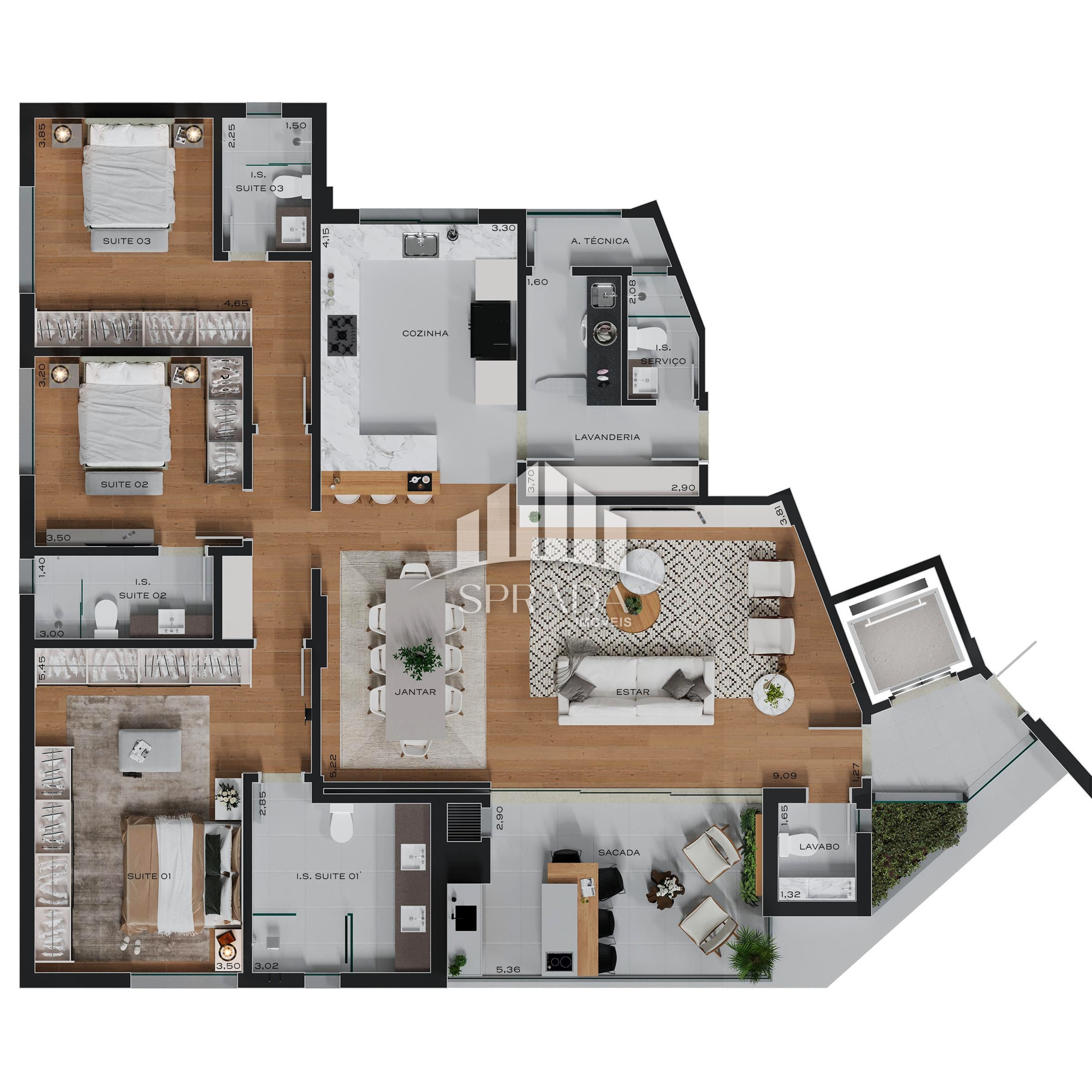 Apartamento à venda com 3 quartos, 177m² - Foto 10