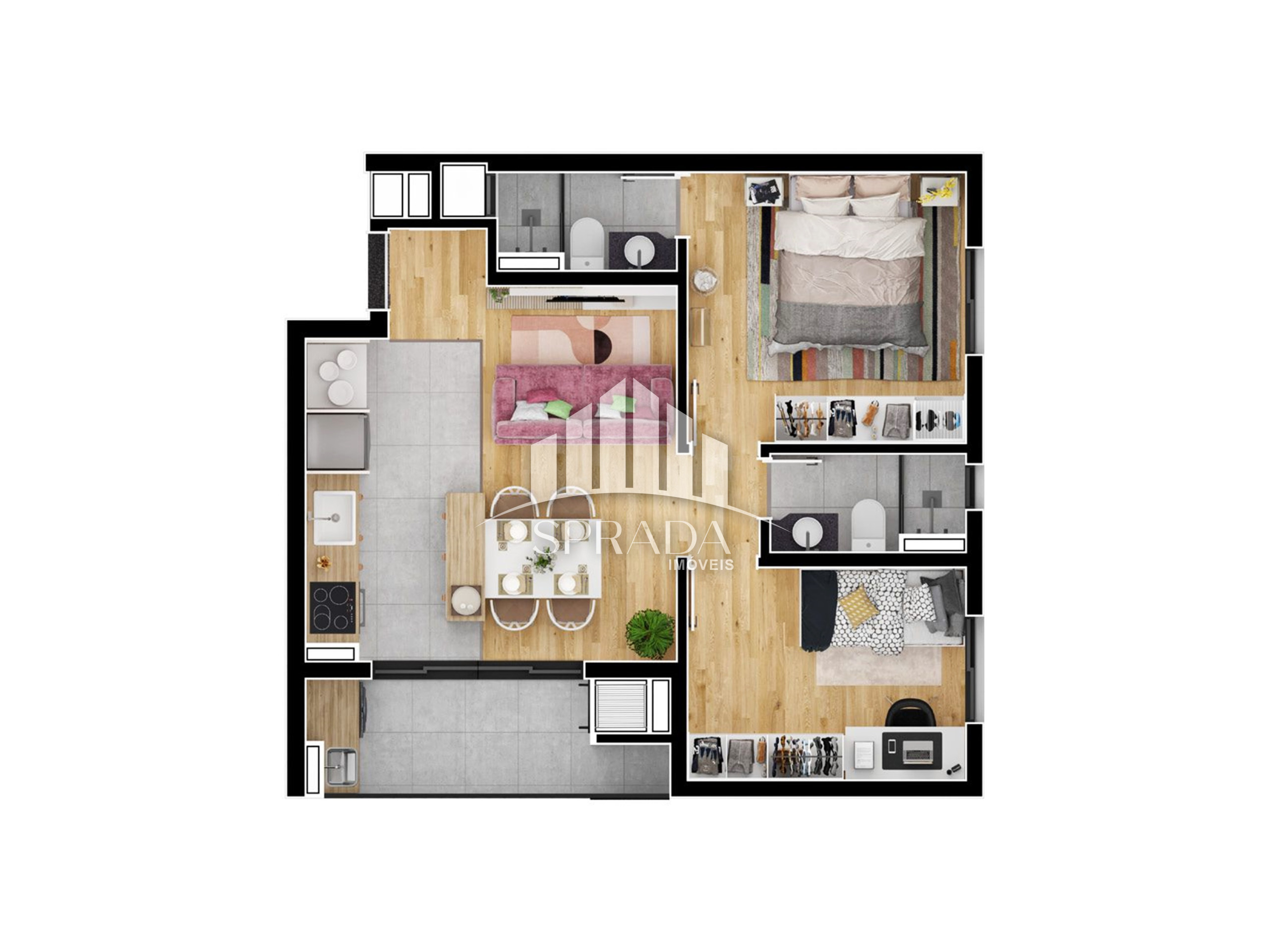 Apartamento à venda com 2 quartos, 60m² - Foto 24