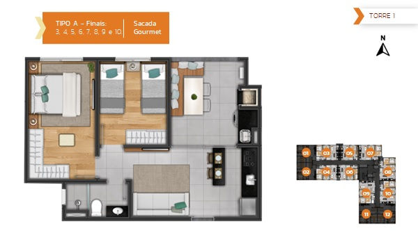 Apartamento à venda com 2 quartos, 48m² - Foto 24