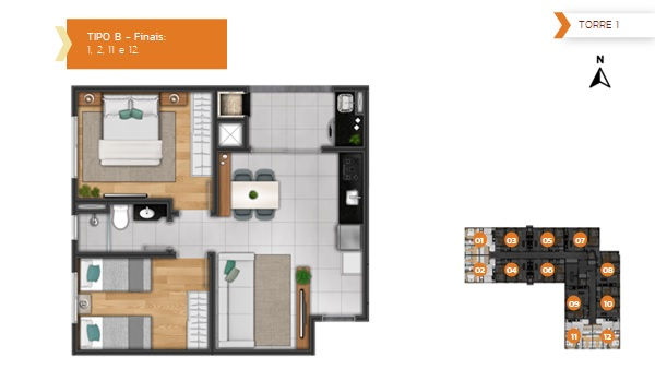 Apartamento à venda com 2 quartos, 48m² - Foto 25