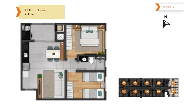 Apartamento à venda com 2 quartos, 48m² - Foto 26