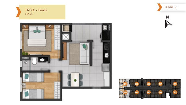 Apartamento à venda com 2 quartos, 48m² - Foto 27