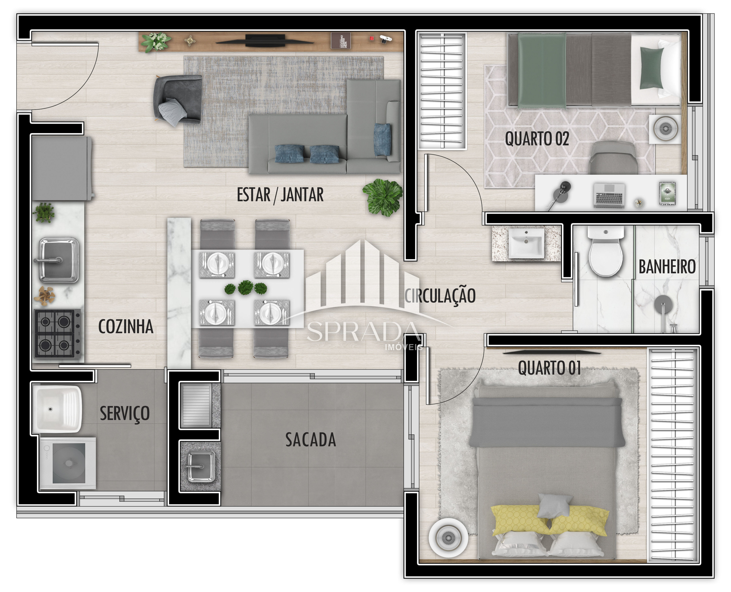 Apartamento à venda com 2 quartos, 55m² - Foto 20