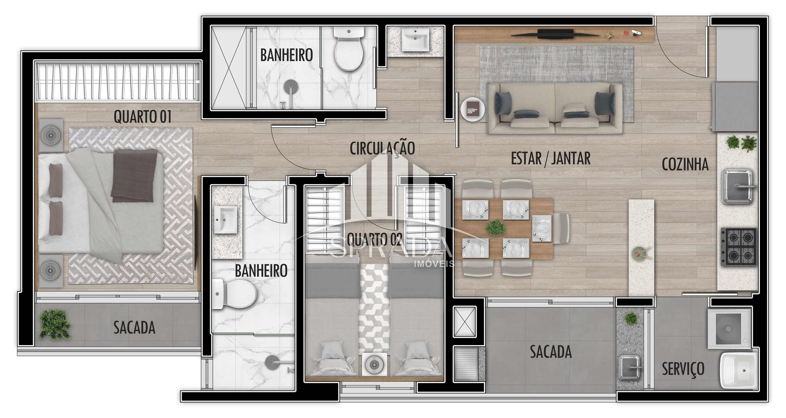 Apartamento à venda com 2 quartos, 55m² - Foto 19