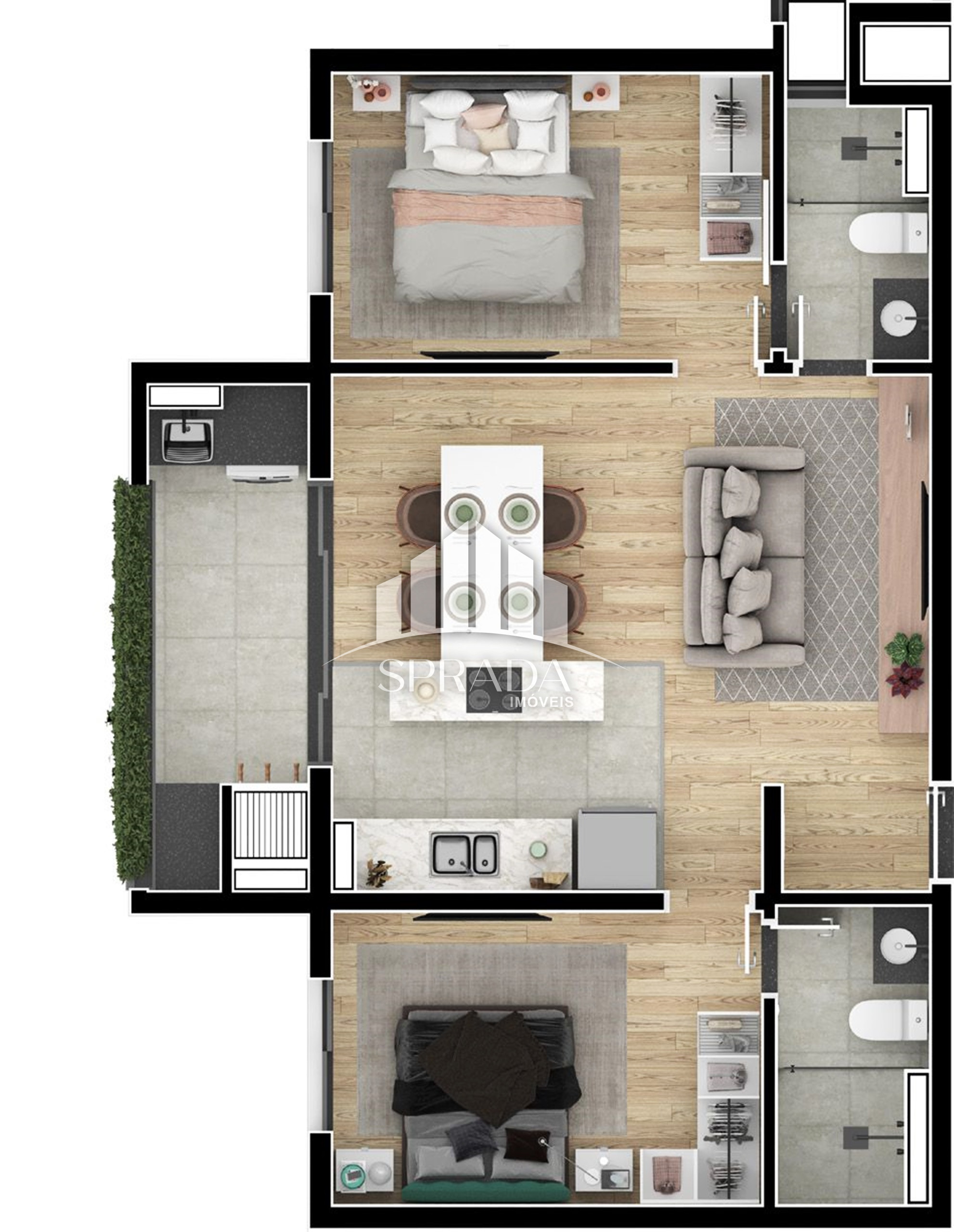 Apartamento à venda com 2 quartos, 59m² - Foto 30